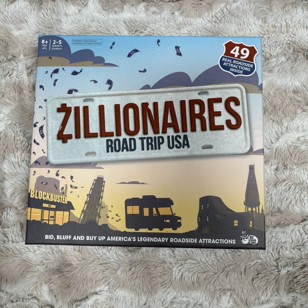 🎲 Zillionaires Road Trip USA Board Game – Brand New & Sealed!